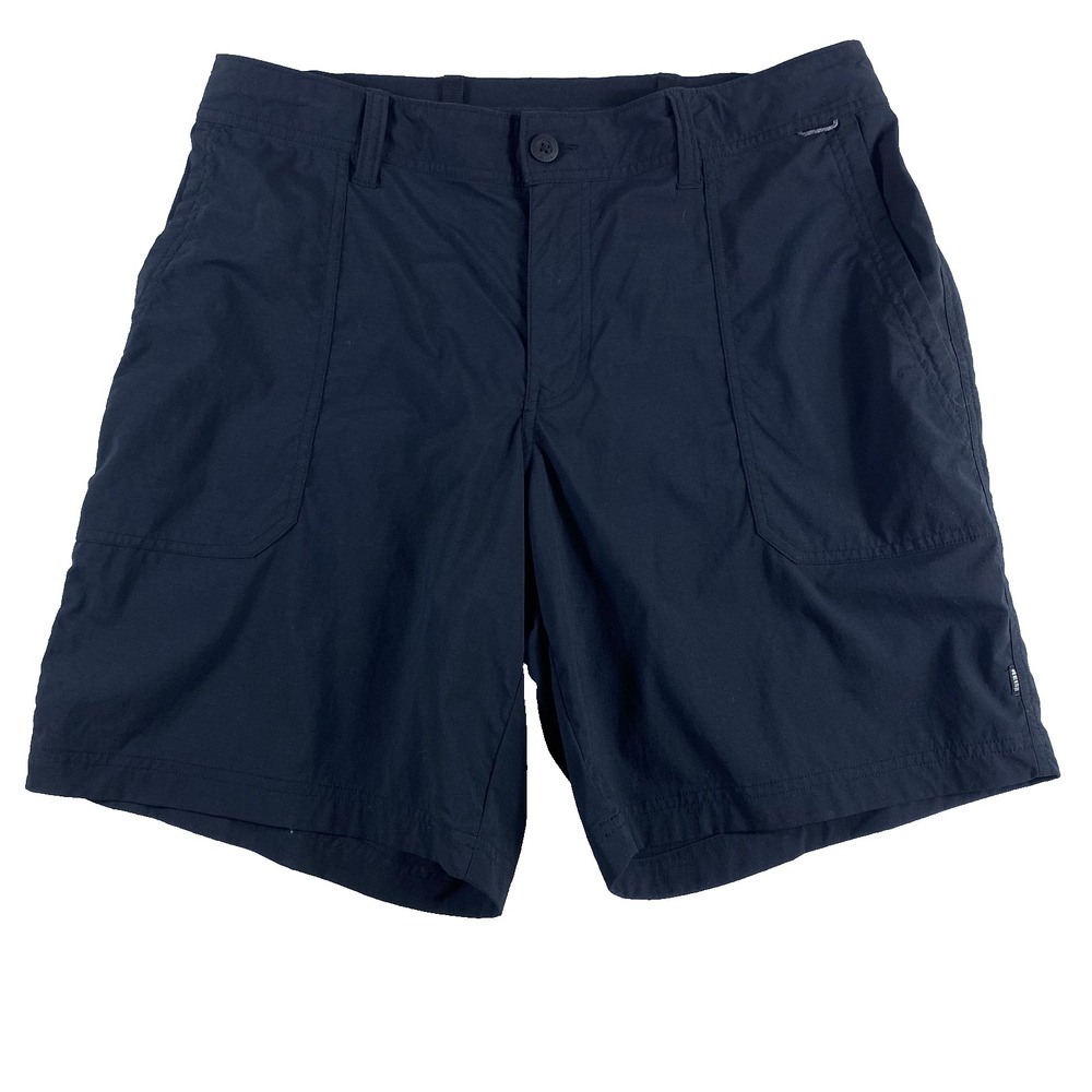 REI Co-Op Hiking shorts Women Sz 16 Black Elastic Waist Nylon Camping Active